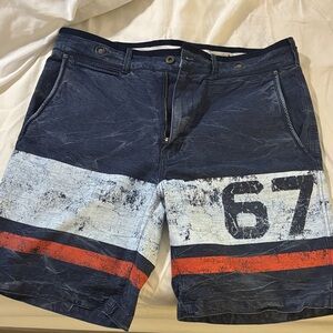 Polo Ralph Lauren Dark Blue Jean Shorts with Graphic